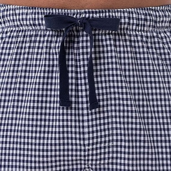 Men's Plaid Print Relaxed Drawstring Sleep Shorts