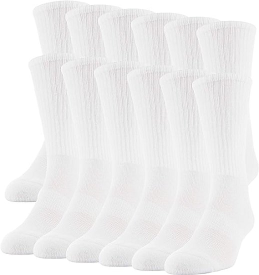 Men's Performance Crew Socks, 12-Pairs